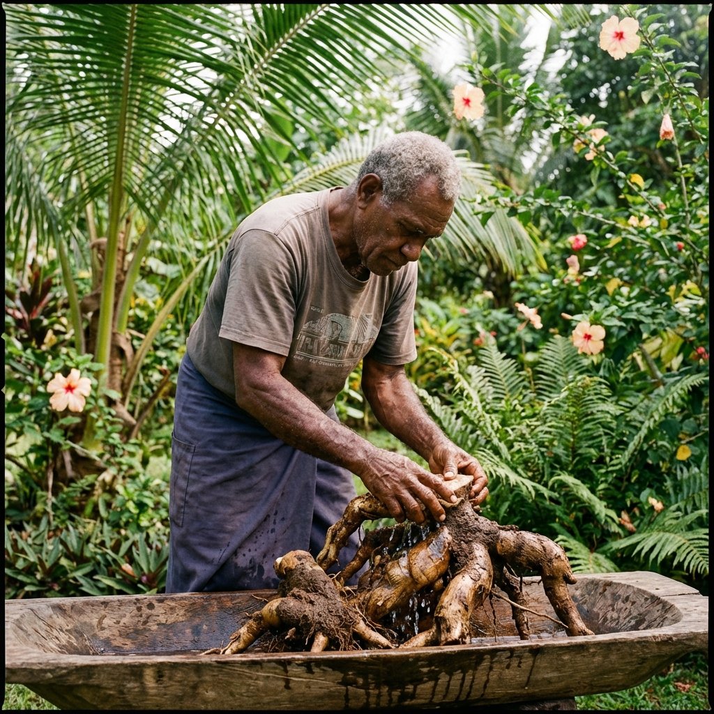 Kava Root Harvest